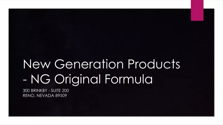 new generation products ng original formula