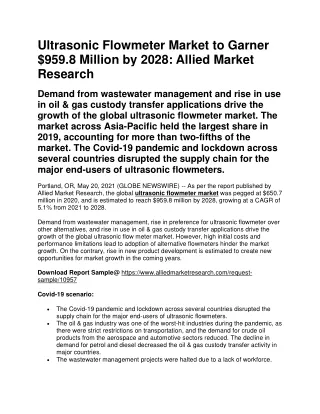 Ultrasonic Flowmeter Market