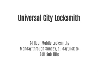 Universal City Locksmith