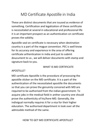 md certificate apostille