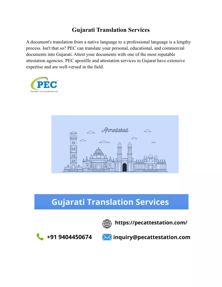 gujarati translation services