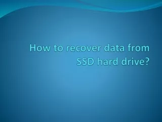 How to recover data from SSD hard drive