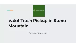 valet trash pickup in stone mountain