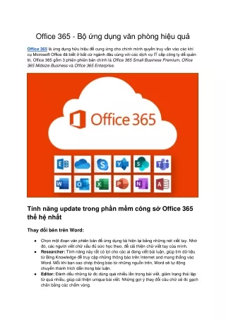 office 365 b ng d ng v n ph ng hi u qu