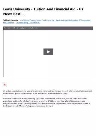 lewis university tuition and financial