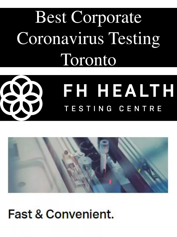 best corporate coronavirus testing toronto