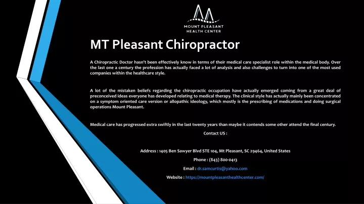 mt pleasant chiropractor