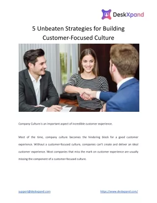 5 unbeaten strategies for building customer