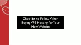 checklist to follow when buying vps hosting for your new website