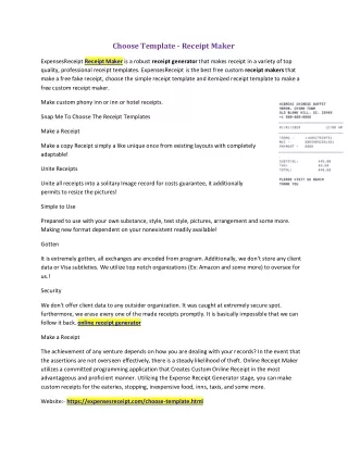 choose template receipt maker