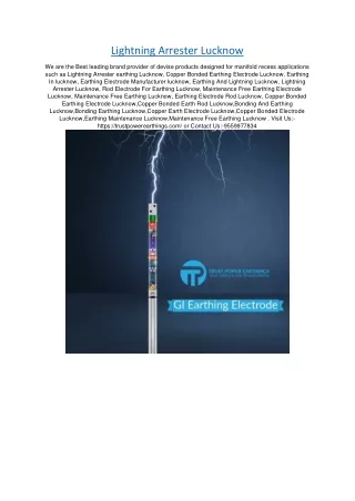 lightning arrester lucknow