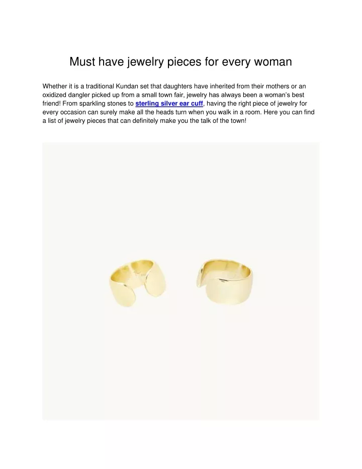 must have jewelry pieces for every woman