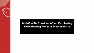add ons to consider when purchasing web hosting for your new website