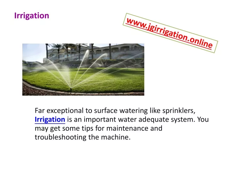 irrigation