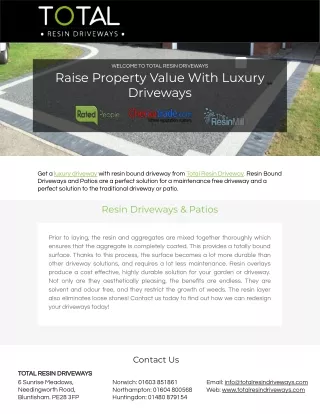 welcome to total resin driveways