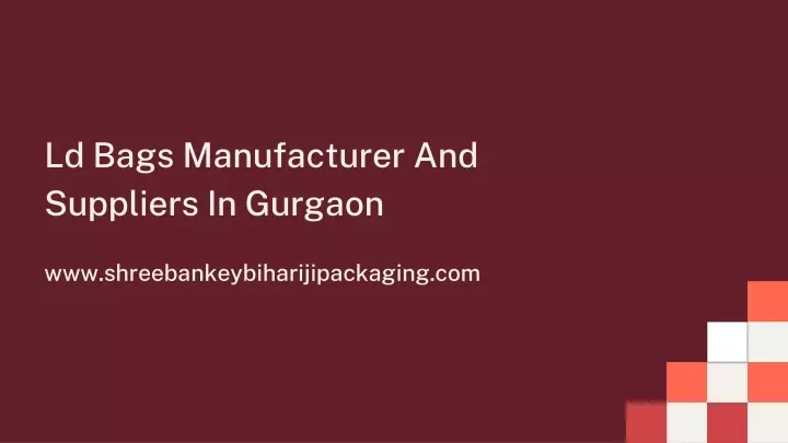 ld bags manufacturer and suppliers in gurgaon