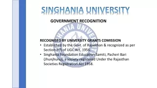singhania university