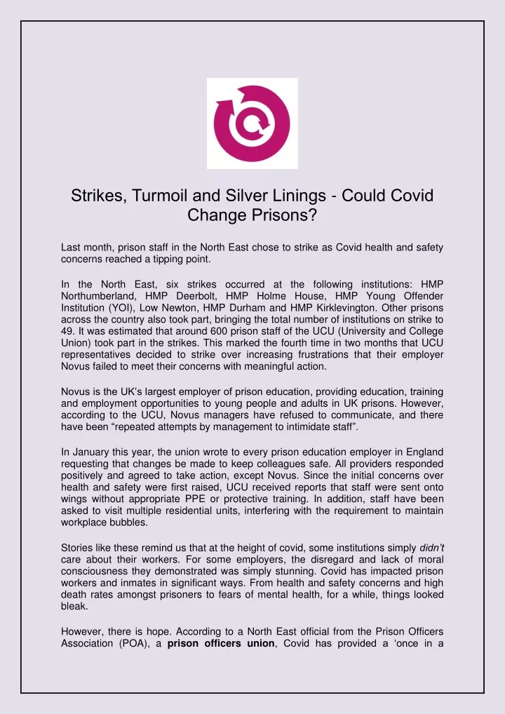 strikes turmoil and silver linings could covid