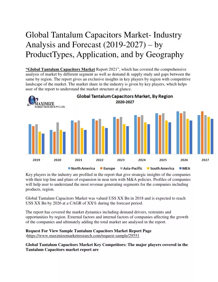 global tantalum capacitors market industry