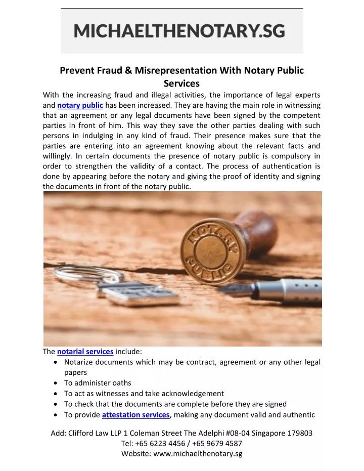 prevent fraud misrepresentation with notary