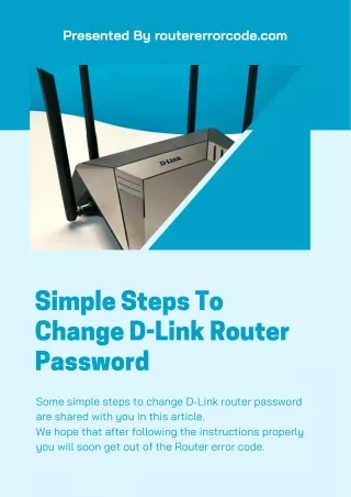 Simple Steps to Change D-Link Router Password