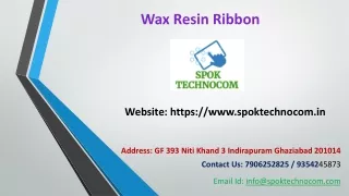 wax resin ribbon