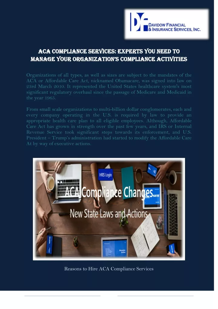 aca compliance services experts you need