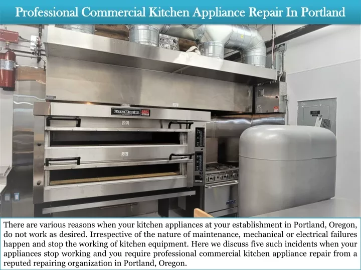 professional commercial kitchen appliance repair in portland