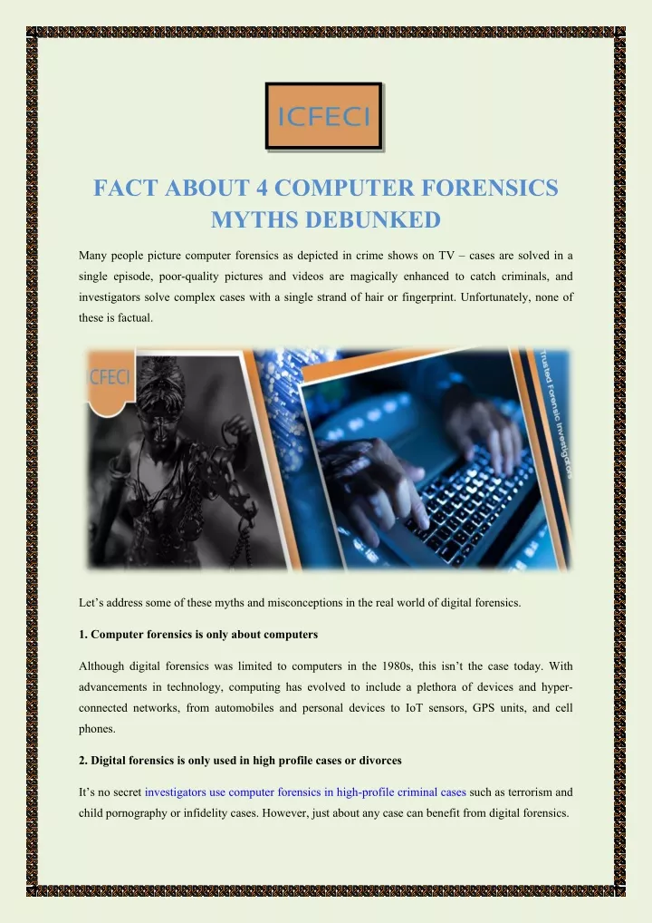 fact about 4 computer forensics myths debunked