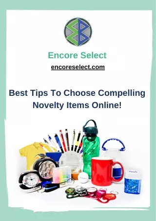 Tips To Choose Compelling Novelty Items Online in Florida | Encore Select