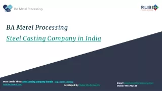 Steel Casting Company in India