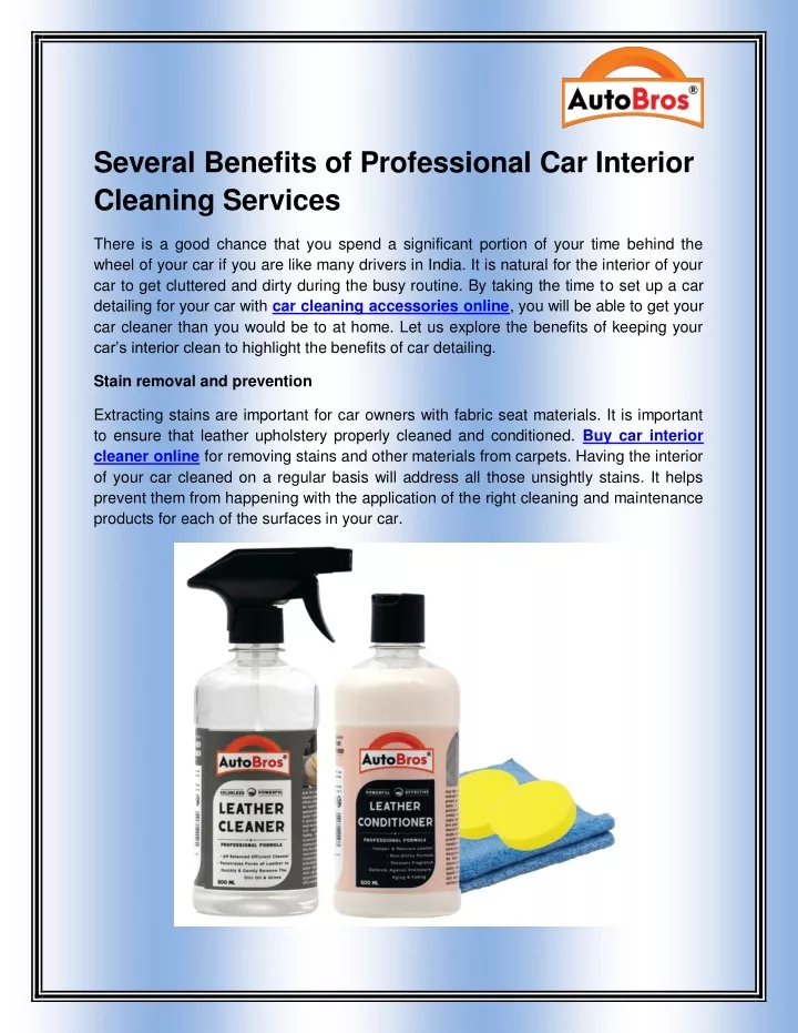 several benefits of professional car interior