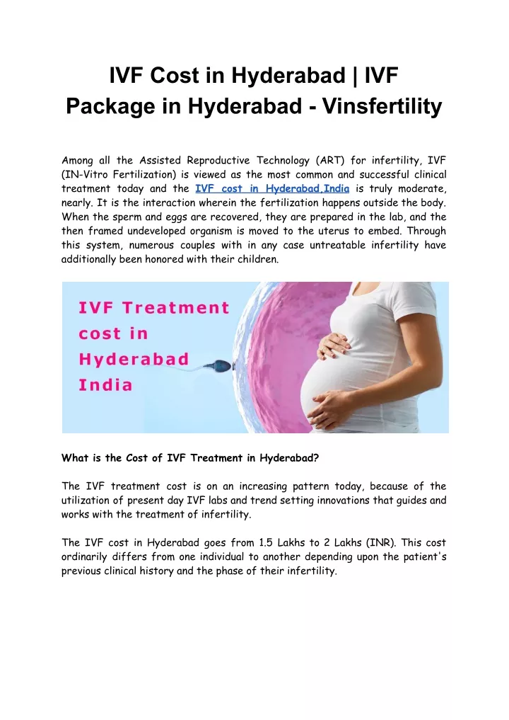 ivf cost in hyderabad ivf package in hyderabad