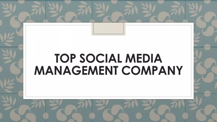 top social media management company