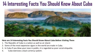 14 Interesting Facts You Should Know About Cuba