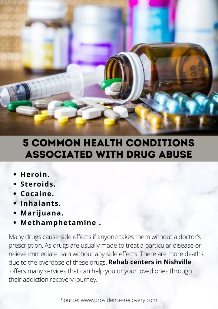 5 common health conditions associated with drug