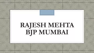 rajesh mehta bjp mumbai