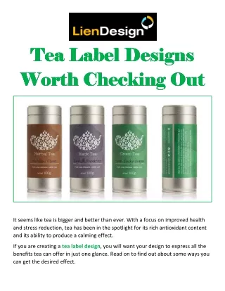 Tea Label Designs that are Worth Checking Out