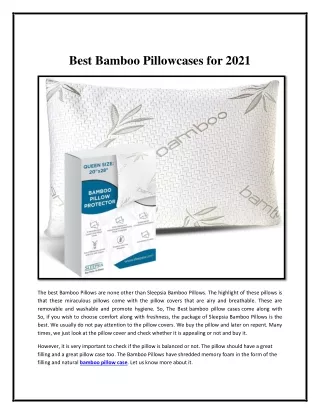 best bamboo pillowcases for 2021