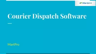 Courier Dispatch Software