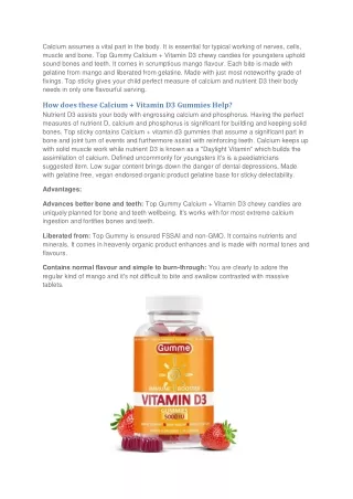 calcium assumes a vital part in the body