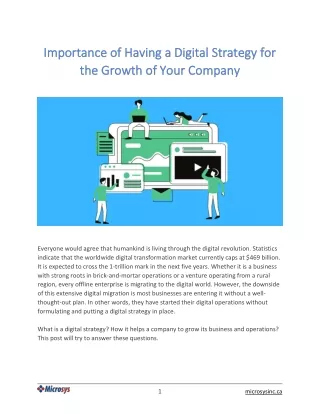 Importance of Having a Digital Strategy for the Growth of Your Company