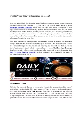 what is your today s horoscope by moon