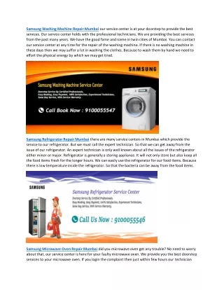 Samsung Washing Machine Repair Mumbai