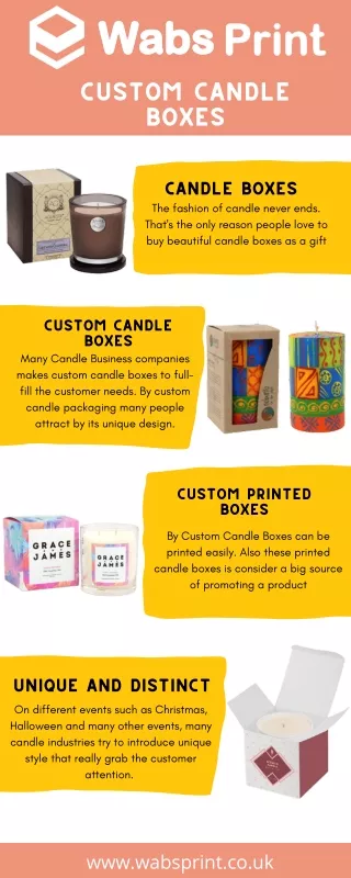 Custom Printed Candle Box Packaging in the UK at Cheap Rates
