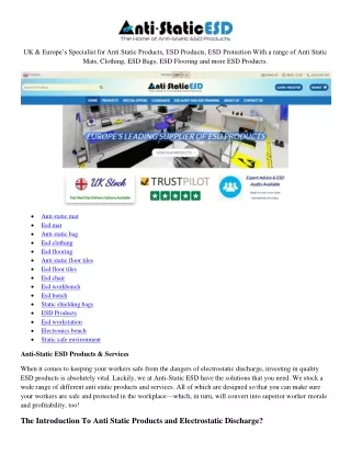 uk europe s specialist for anti static products