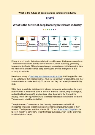 what is the future of deep learning in telecom