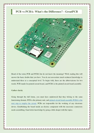 pcb vs pcba what s the difference greatpcb