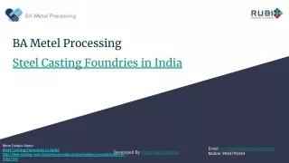 Steel Casting Foundries in India (http://www.steel-casting-manufacturers.com/)