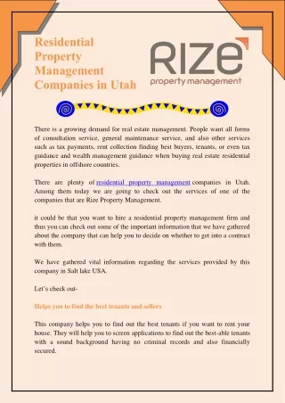 residential property management companies in utah